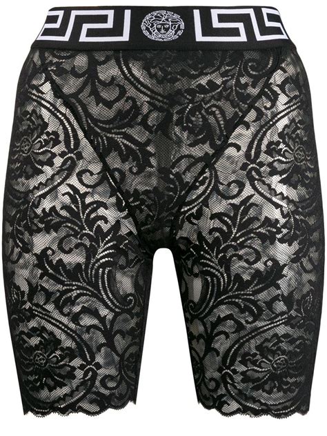 versace lace cycling shorts|versace shorts women.